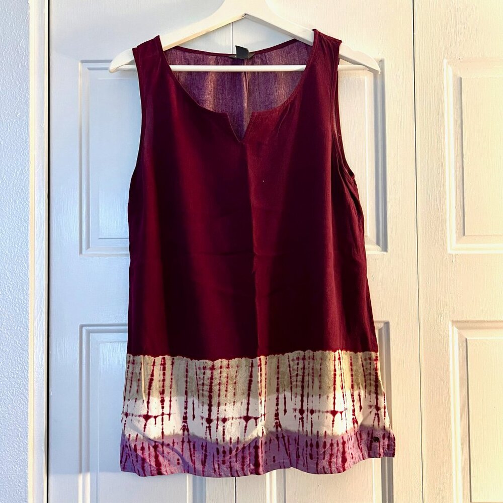 Eddie Bauer Tunic Shirt Womens, Small, Burgundy / Plum